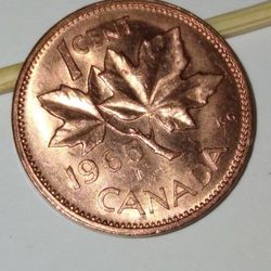 1965 Canadian Cent AU