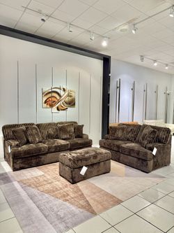 Aylesworth Ultra-SOFT 🤎 Chocolate Corduroy Sofa & Loveseat 💫
