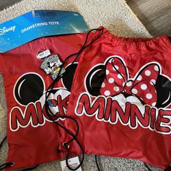 Disney Brand New Backpacks And Keychain 