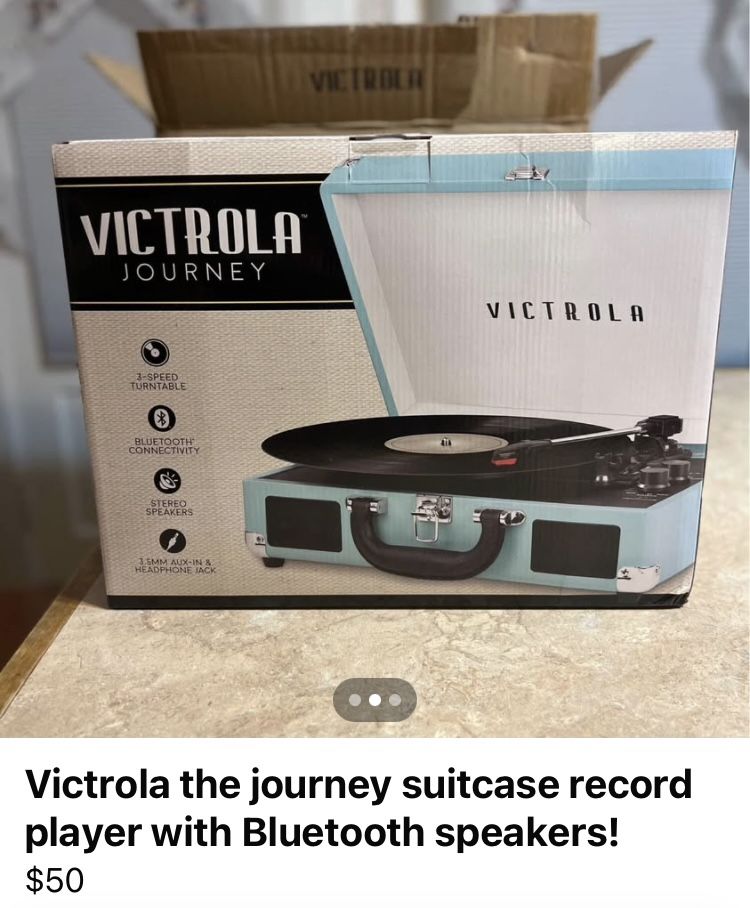 Victrola the journey suitcase record player with Bluetooth speakers!