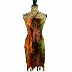 Multicolor Tie Dye Sequined Coverup OS