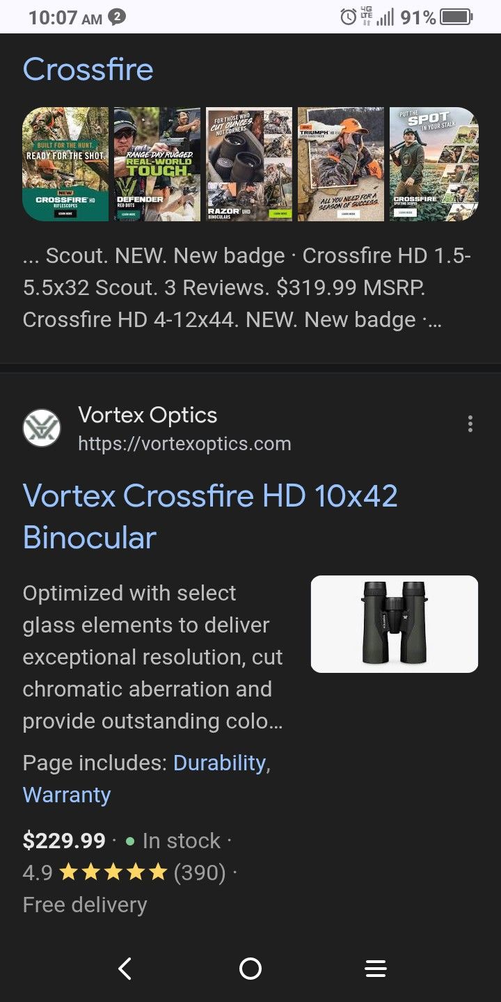 Vortex Crossfire HD Binoculars 