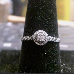  Diamond Engagement Ring .250 Carat T.W. 14K White Gold 1.73g