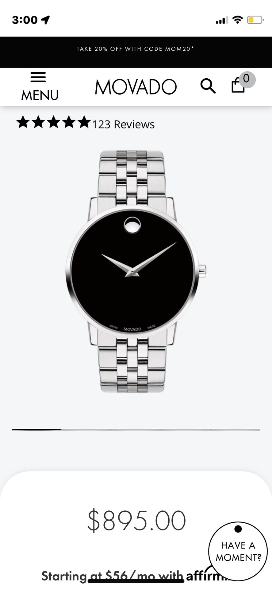 Men’s Watch Movado