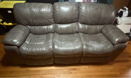 Reclining Leather Couch and Recliner