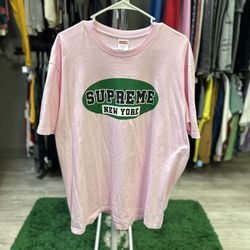 Supreme T-Shirt Pink Green 