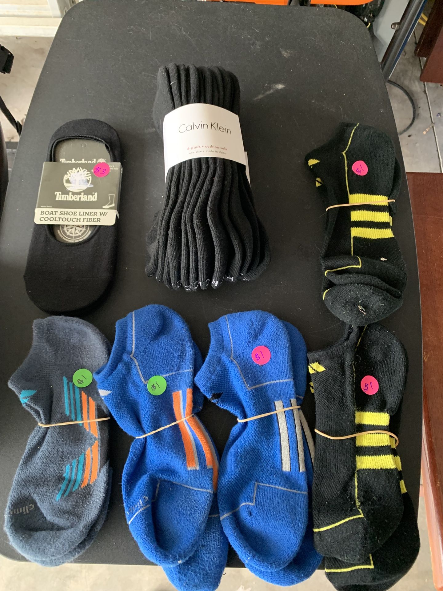 Men’s Adidas Performance Climalite No Show Socks Single Pair Socks, Fits Men’s 10 To 13, In Various Colors & Designs. Total 5 Pairs Available