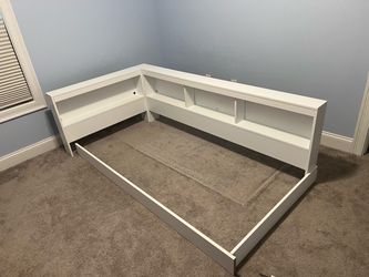 Twin bed frame and mattress