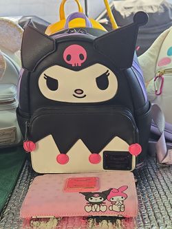 Loungefly Sanrio Kuromi Mini Backpack and Wallet Set