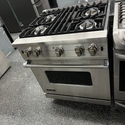 Viking Professional 30” Gas Range Stove Stainless Used