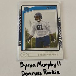Byron Murphy II Seattle Seahawks DT Donruss Rookie Card.