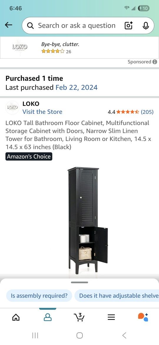 Bathroom Cabinet - New