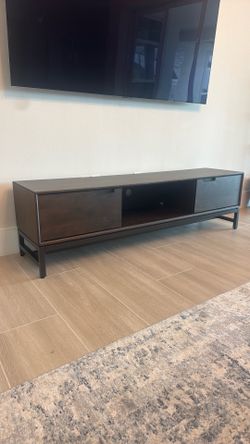 Solid wood tv stand 72” W