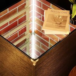 Solid Wood Infinity Mirror Table 