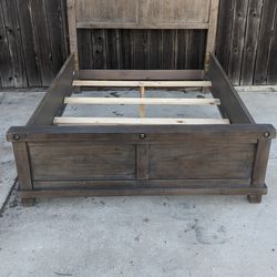 Full size bedframe solid wood living spaces bedframe