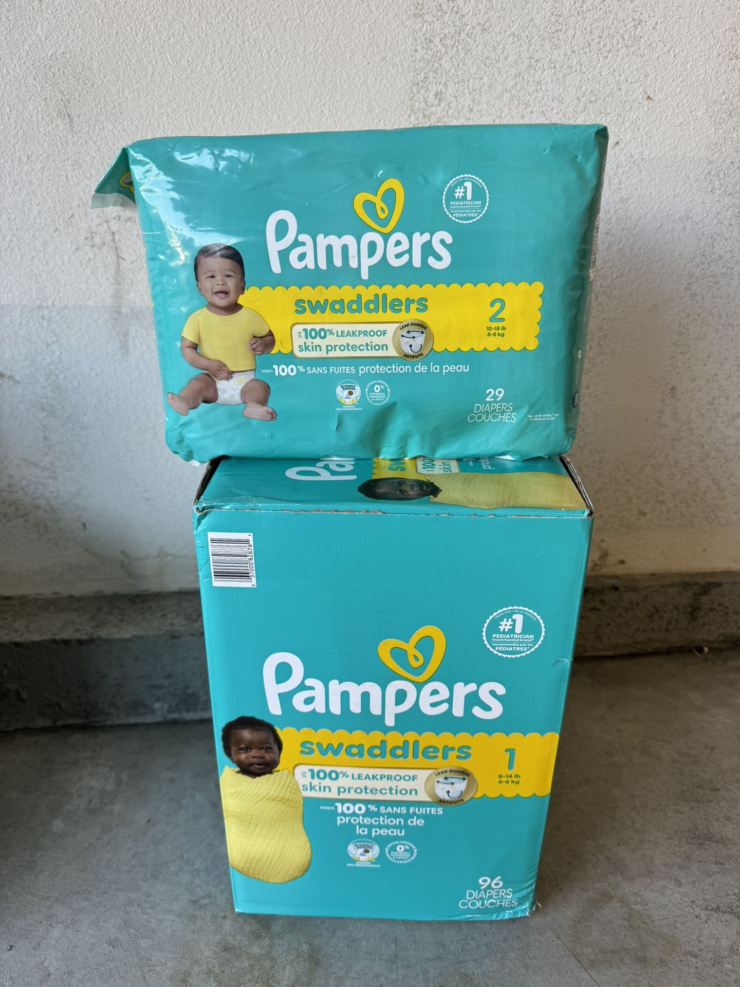 Pampers Swaddlers Size 1 And 2