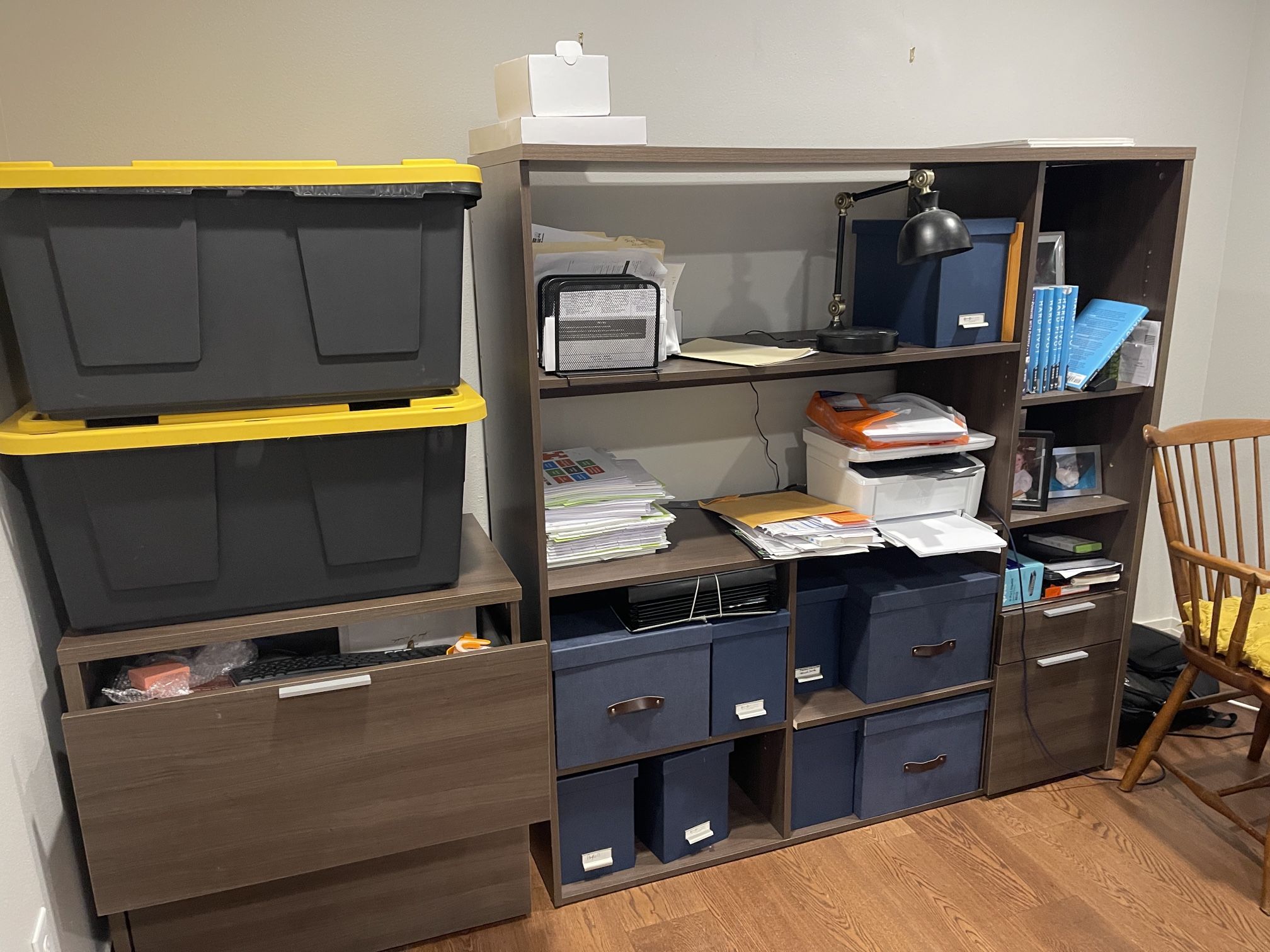 Desk Set - L Shaped With Filing Cabinet