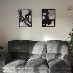 Gray Electric Recliner Couch