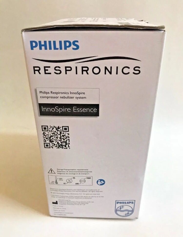 This is a NEW Philips RESPIRONICS Aerosol Delivery System with proven Sidesteam Technology InnoSpire Essence. The system is complete with Compressor