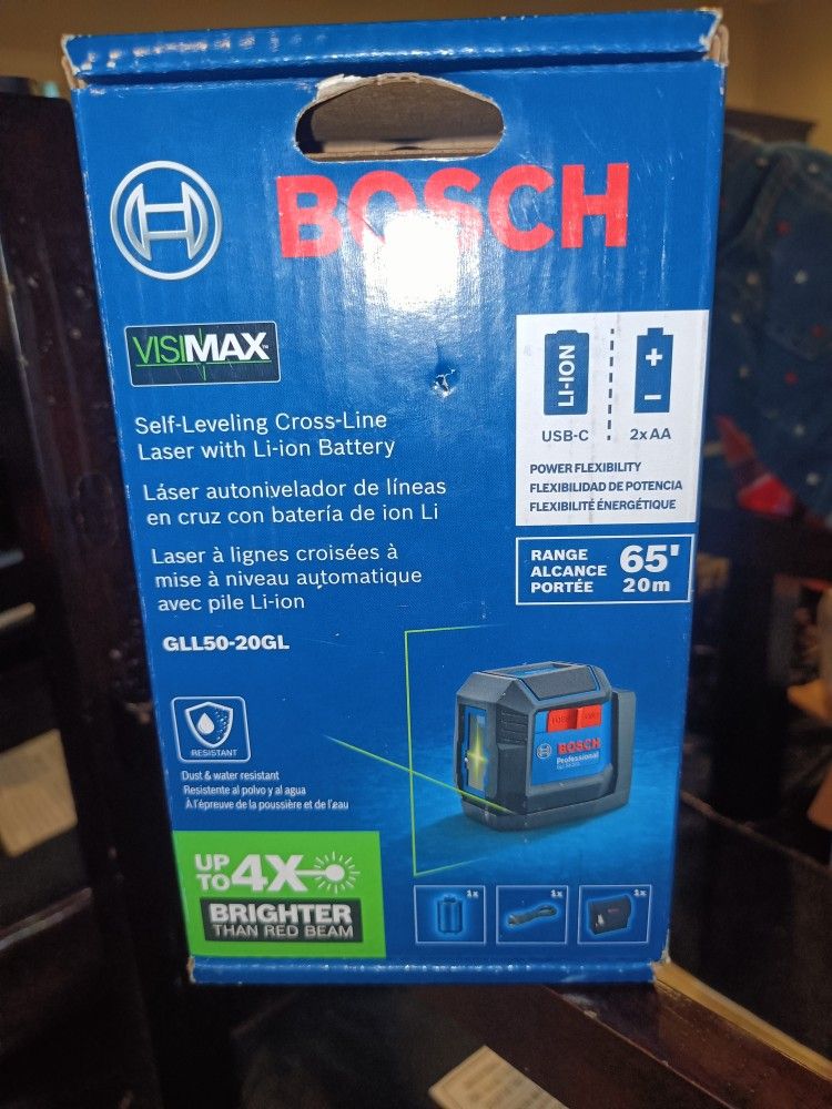 Bosch 65ft Green Laser New In Box