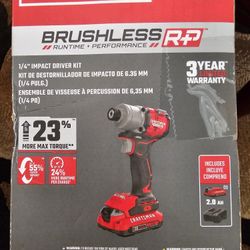 Craftsman Brushless 1/4" Impact Driver Kit