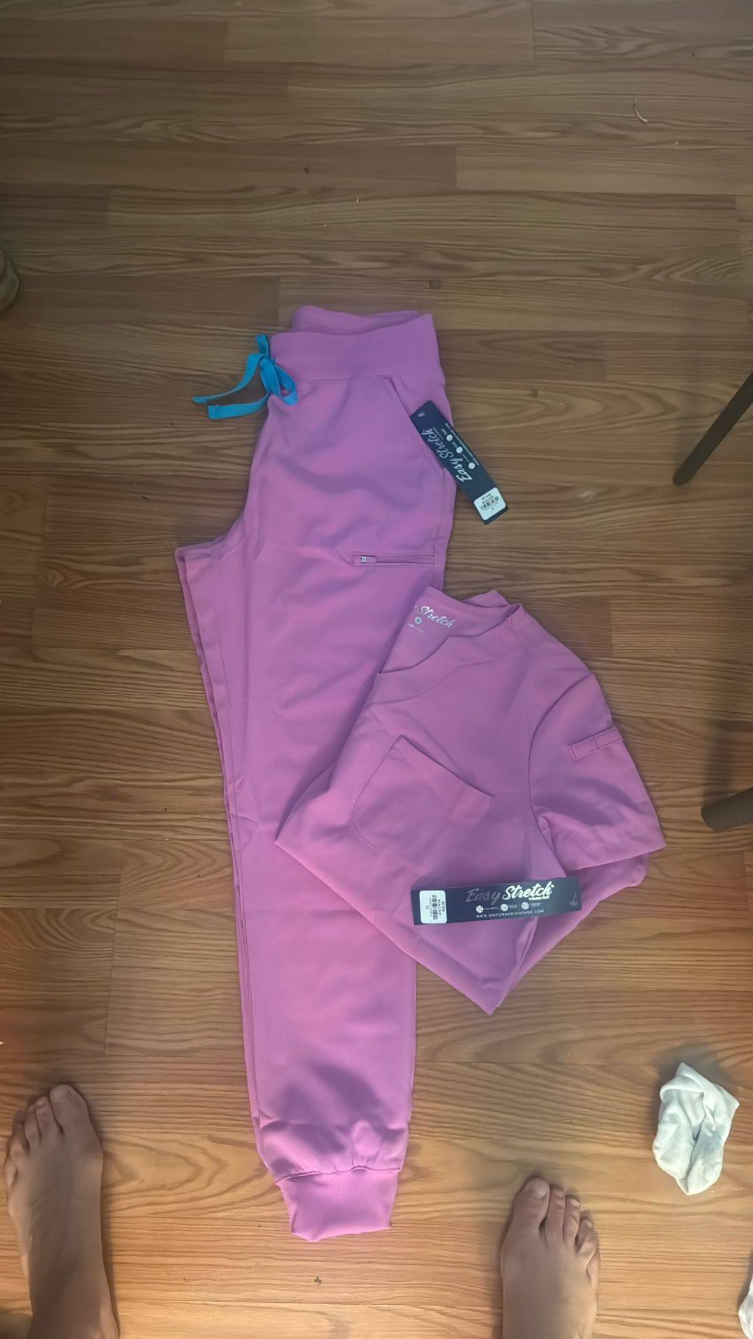 Easy Soft Scrubs by Butter soft. Brand New in bag. top M bottom S