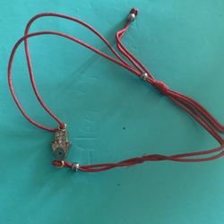 Red String Bracelet with Hamsa Charm