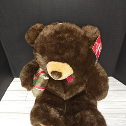 
JC Penney Collection Dark Brown 24” Holiday Teddy Bear Stuffed Vintage Plush Toy