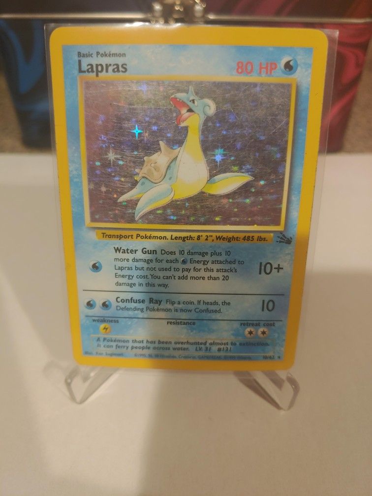 Lapras 10/62 Fossil Set Holo Rare Pokemon Card