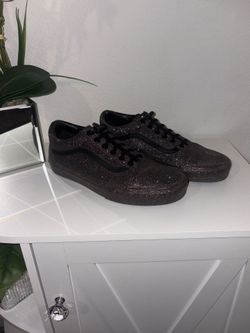 Vans Black Rainbow Glitter Old Skool Sz 7