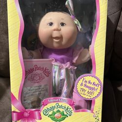 Cabbage Patch Kids Snuggle Beans Beanie Butt Newborn Baby Doll Asian 10"