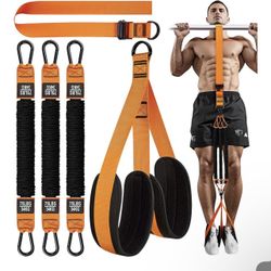 HPYGN Pull Up Assistance Bands, Heavy Duty Resistance Band for Pull Up Bar, Adjustable Weight/Size with Fabric Feet/Knee Rest, Bands for Pull Up Assis