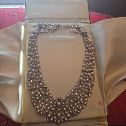 Vintage esthetic Whitehall Faux Pearl Necklace
