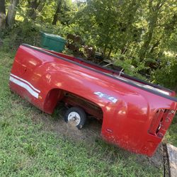 Red Truck Trunk Back Bed