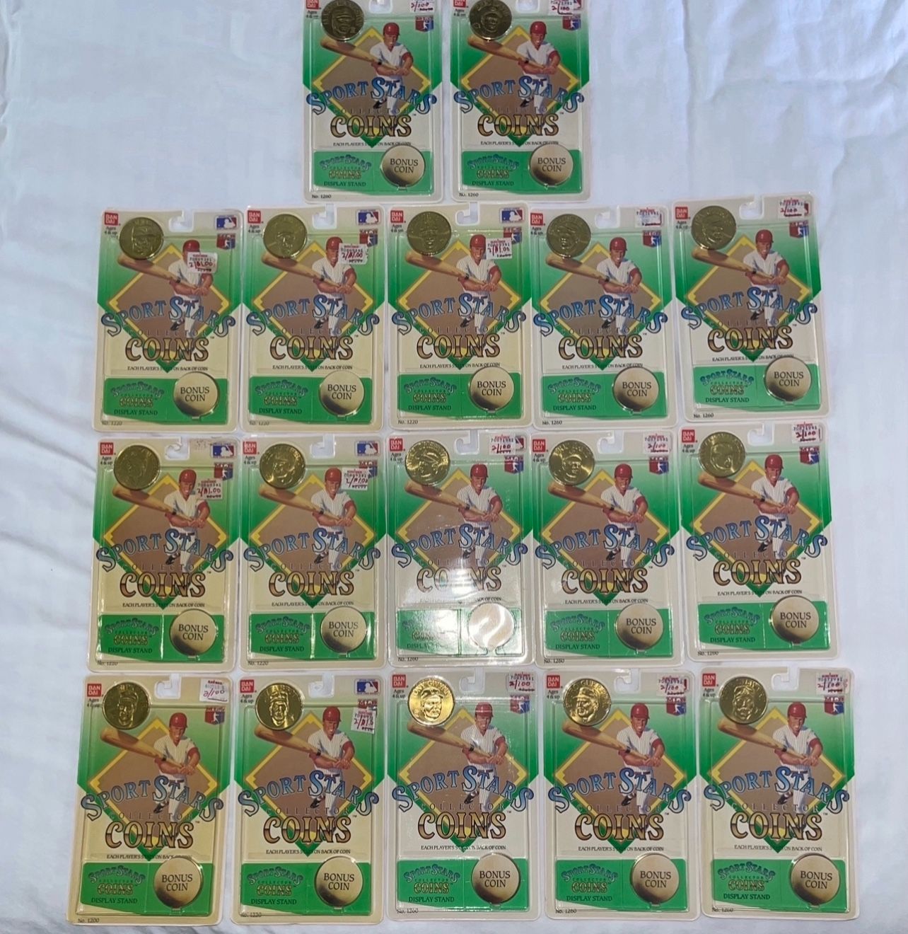 Baseball MLB 1990 Bandai Sport Stars Collector Coins W/Bonus Coin Sealed Brand New