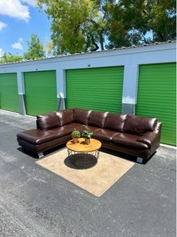 🛋️ Sectional Couch Sofa - Italsofa - Dark Brown Leather