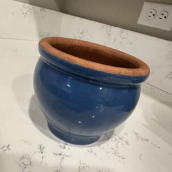 blue flower pot