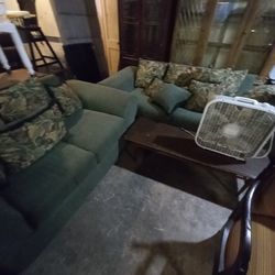 Two-piece Green Sofa Set