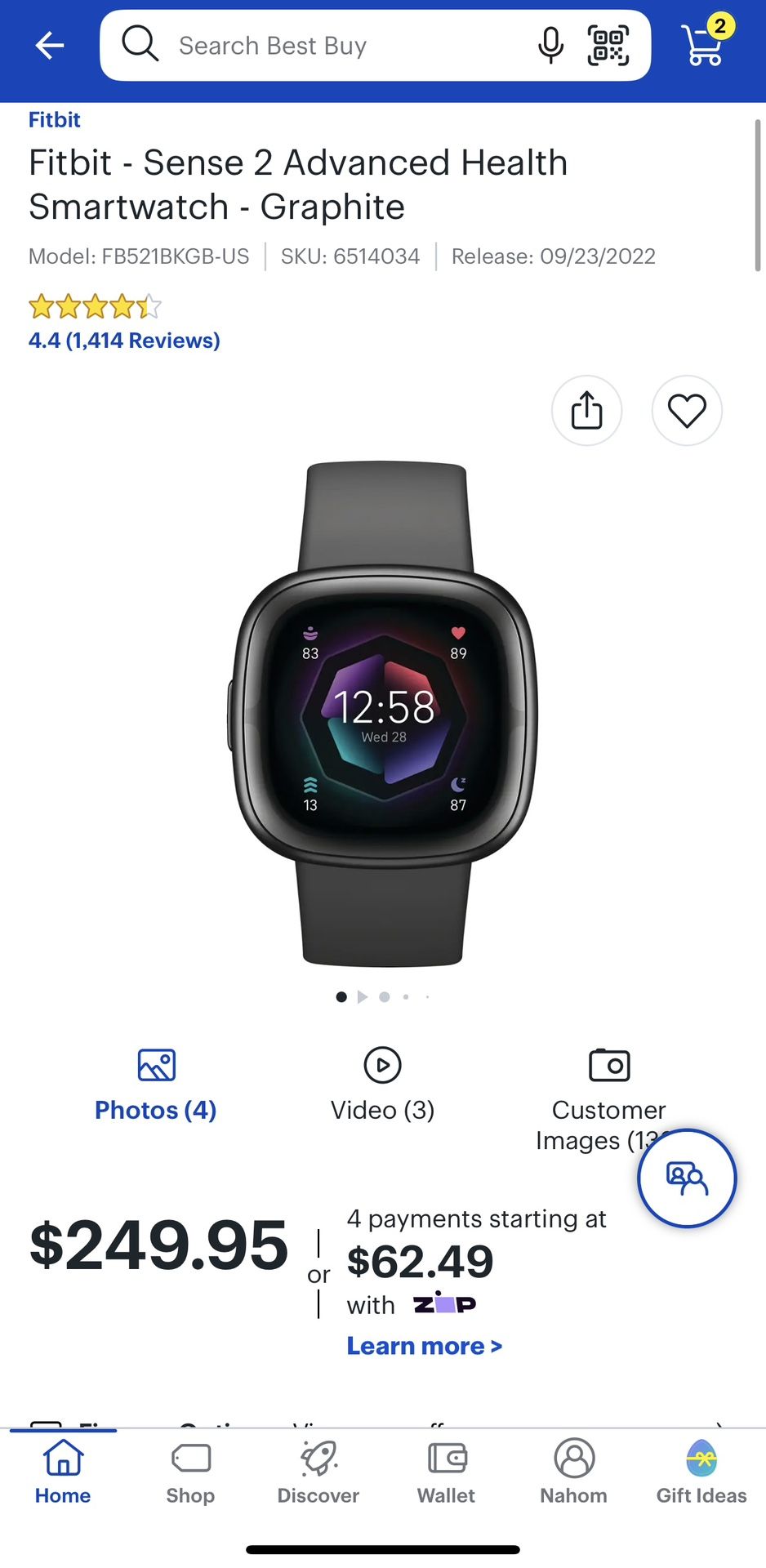 Sealed Fitbit Sense 2