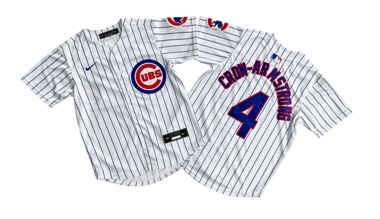 Chicago Cubs #4 Pete Crow Armstrong Jersey White S-2XL Size
