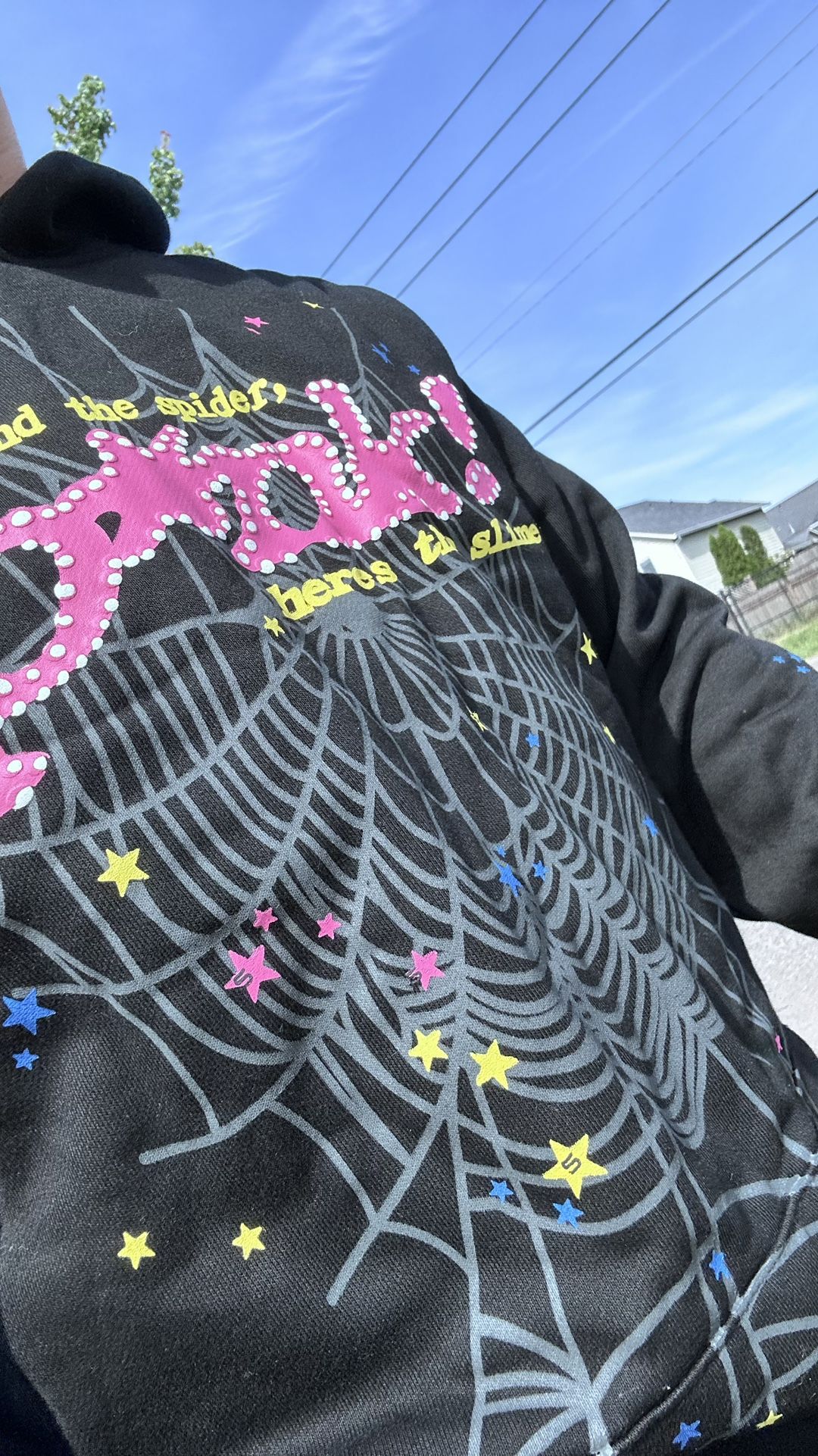 Black And Pink Sp5der Hoodie