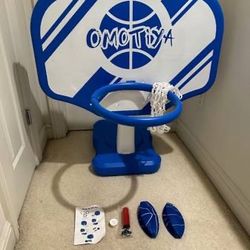 New Swimming Pool Basketball Hoop with Base Portable Outdoor + 2 Balls & Pump