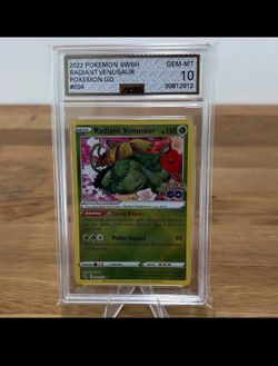 Pokemon TCG Radiant Venusaur 004/078 Pokemon GO Radiant Rare Holo Eng AGS 10