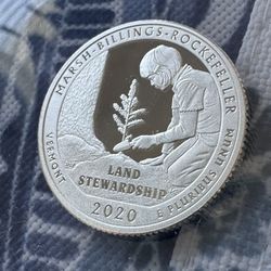 US Silver .999 Fine Proof Quarter Vermont