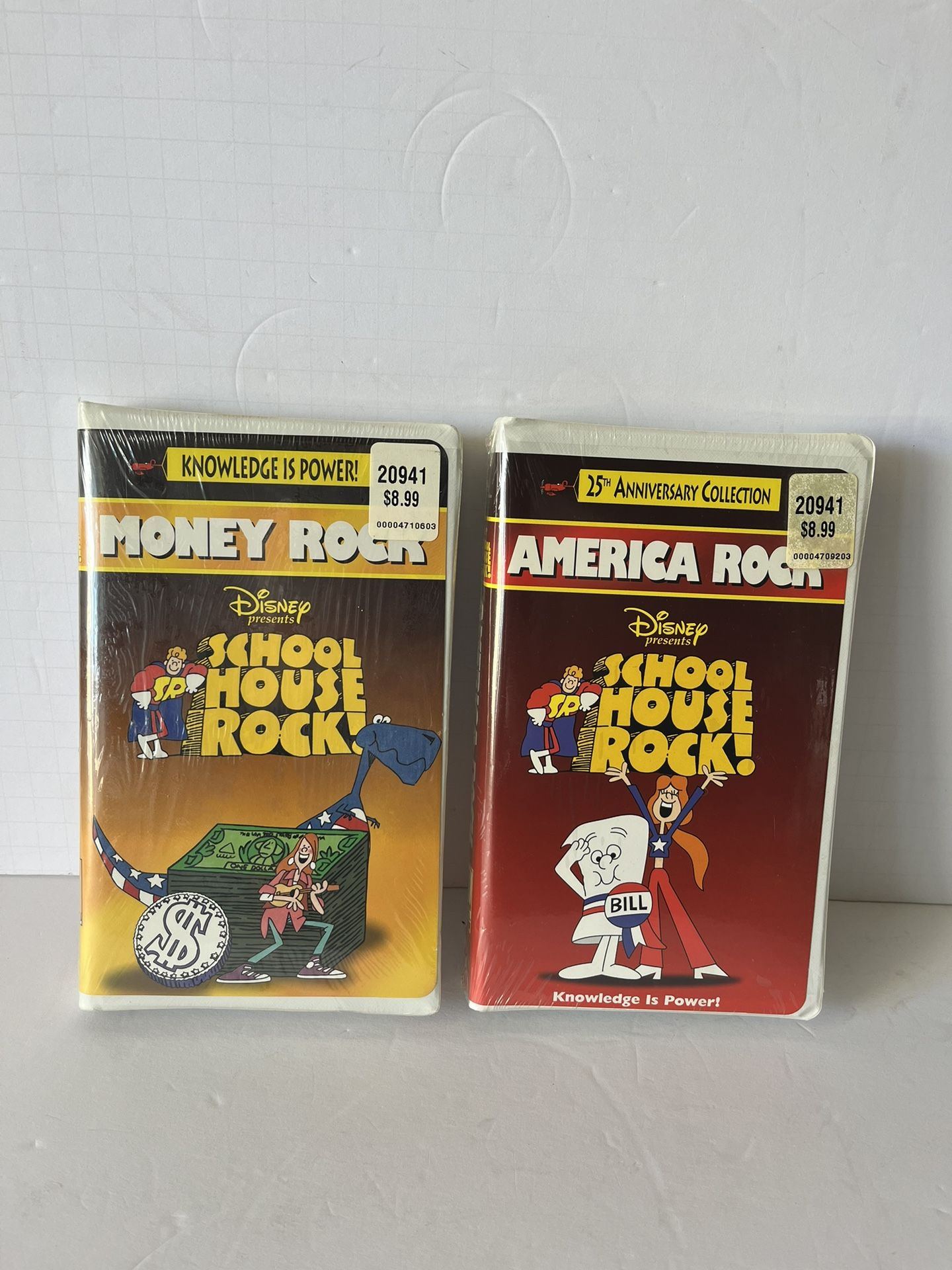 New Sealed1998 VHS Clamshell Schoolhouse Rock Money Rock And Schoolhouse Rock America Rock