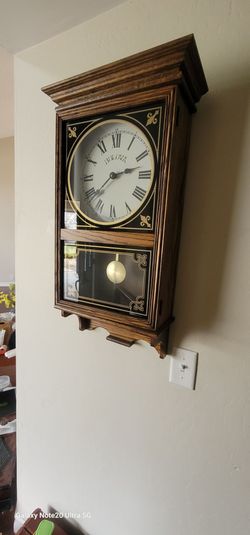 Bulova Pendulum Wall Clock Oak Wood firm price