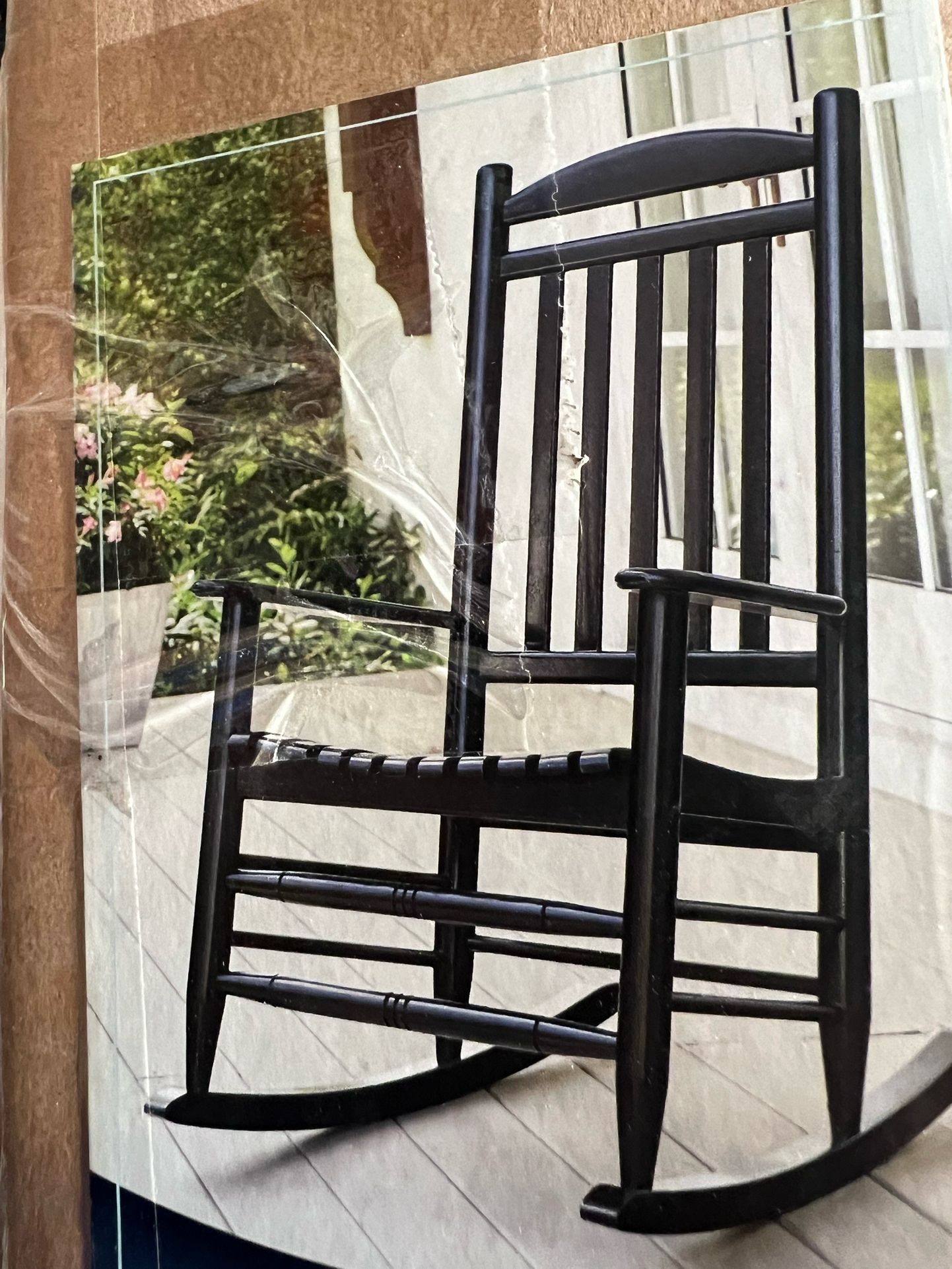 Hampton Bay Black Outdoor Rocking Chair