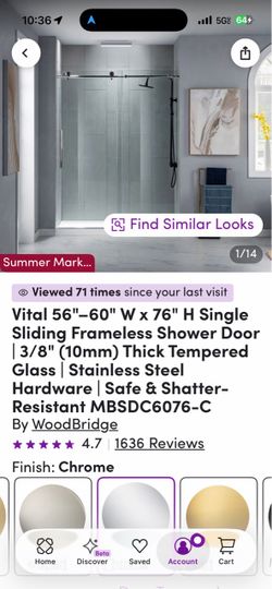 Shower door glass