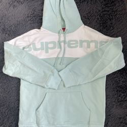 Supreme Blocked Hoodie Ice Blue | Men XL