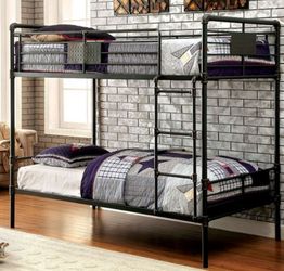 Brand New Black Solid Metal Twin Size Bunk Bed